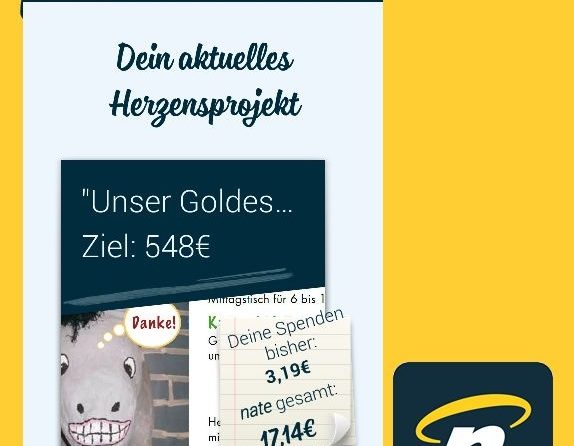 nate helps-mit dem Handy Unseren Goldesel unterstützen