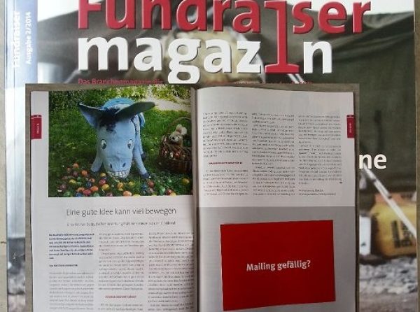 Unser Goldesel im Fundraiser-Magazin